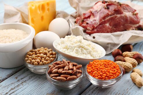 Fontes de proteínas nunha dieta proteica