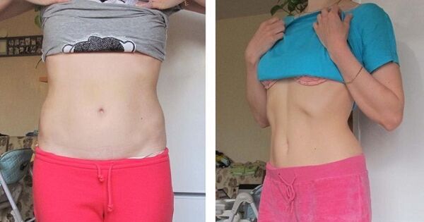 Antes e despois da dieta xaponesa